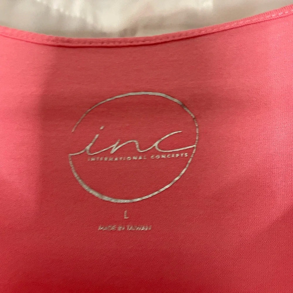INC International Concepts Pink Tank Top with Silver‎ Embellishments - Picture 2 of 3